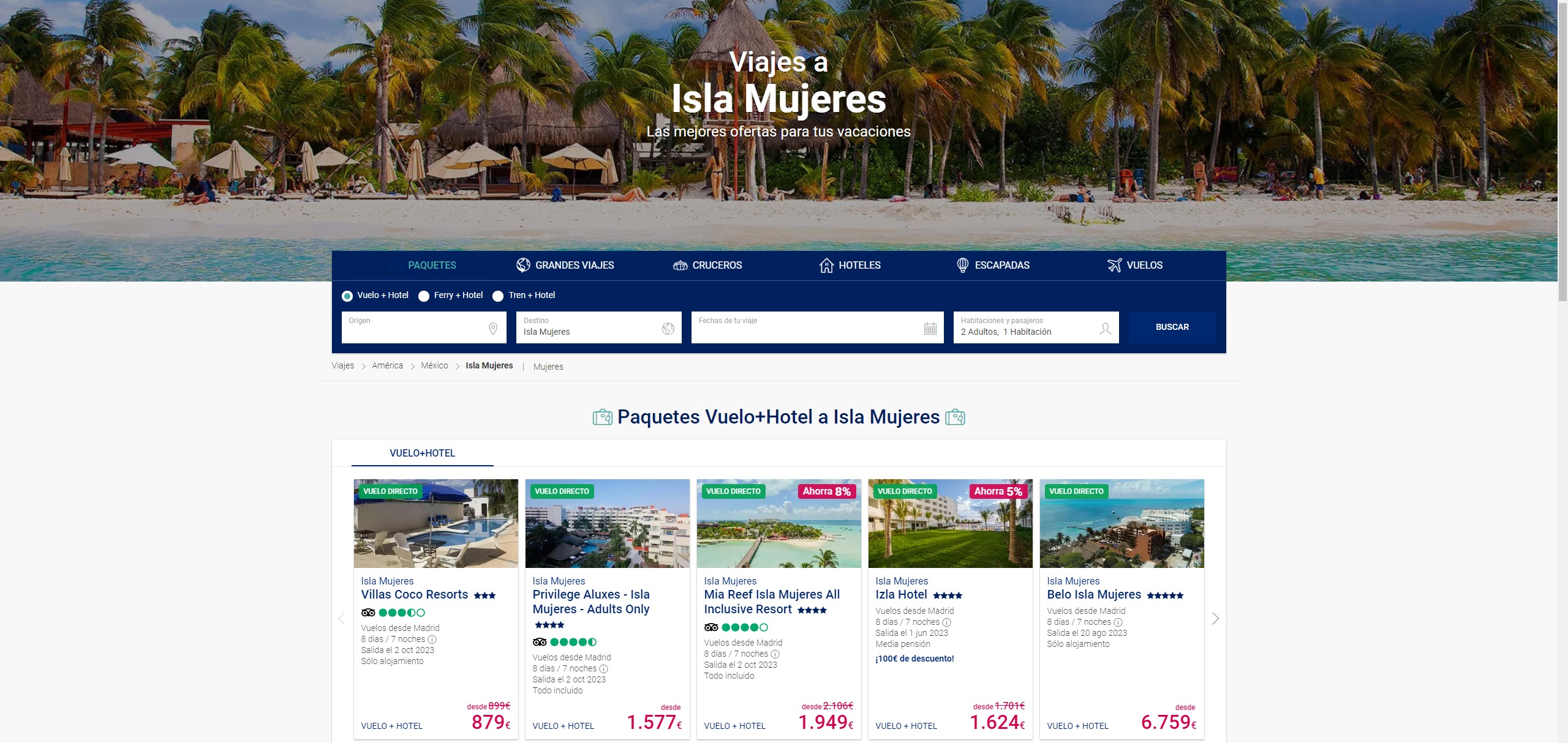 viajes isla mujeres