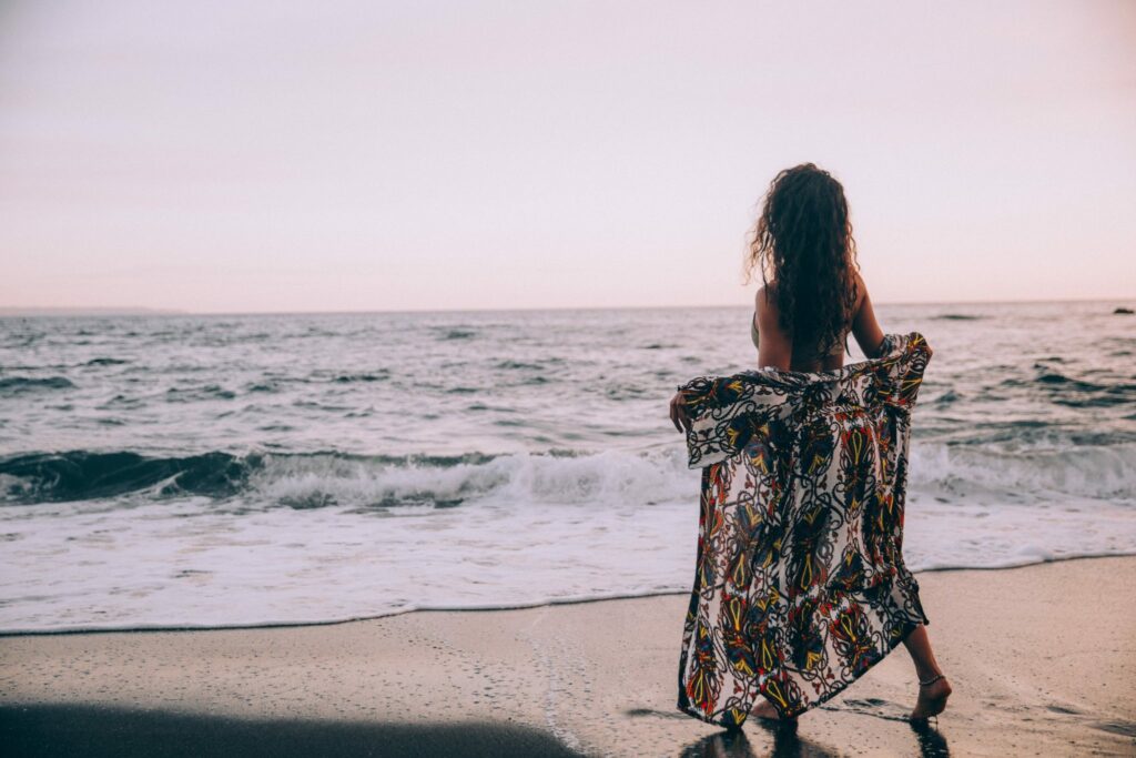 Kimono, brisa y atardecer